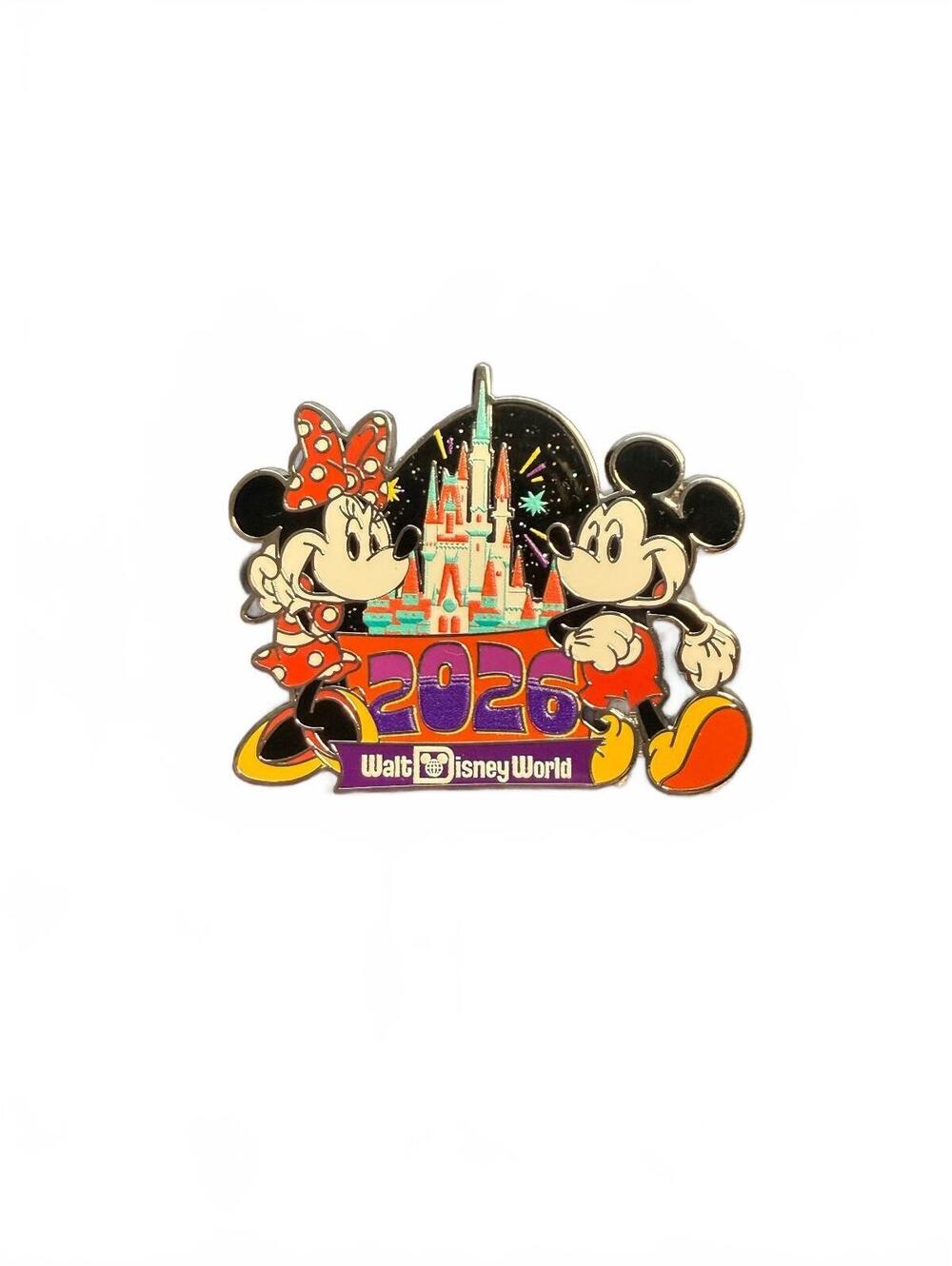 2026 Walt Disney World Mickey and Minnie Mouse Castle Pin